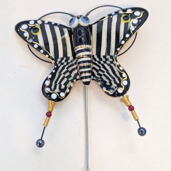 CYNTHIA CHUANG Jewelry 10 Ceramic Butterfly Stick Pin Brooch **AS IS** - Picture 1 of 5